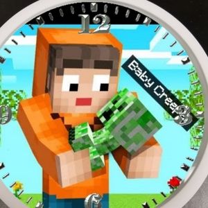 Minecraft steve n baby creeper